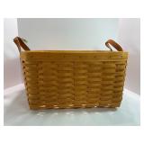 2002 LONGABERGER LARGE GATHERING BASKET W/LEATHER
