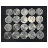LOT OF 20 ASSORTED DATE KENNEDY HALF DOLLARS