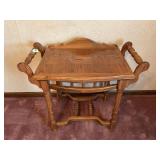 OAK CUSTOM MADE SIDE TABLE - 35' X 20' X 29' -HAND