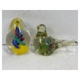MURANO HAND BLOWN GLASS MULTI COLOR BIRD AND