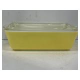 #503 VINTAGE PYREX YELLOW REFRIGERATOR DISH