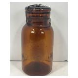 PUTNAM LIGHTING AMBER CANNING JAR WITH