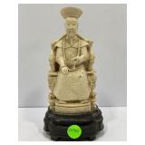 CHINESE EMPORER FIGURINE MADE OF IVORY RESIN