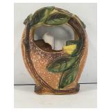 WELLER FAUX WOOD POTTERY VASE - 7 3/4' TALL