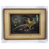 FRAMED MID CENTURY MODERN BLACK VELVET