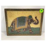 ORNATE WOOD & BRASS TRINKET BOX - 8" X 6" X 2"