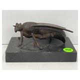 E.G. ZIMMERMANN CAST IRON FLY TRINKET BOX ON STAND