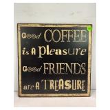 COFFEE METAL SIGN - 12' X 12'