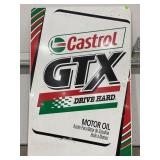 CASTROL MOTOR OIL DOUBLE SIDED METAL SIGN - 36' X
