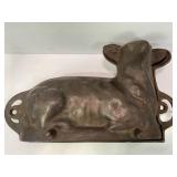 UNMARKED CAST IRON LAMB CAKE MOLD - 14' X 8'