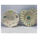 HULL POTTERY BUTTERFLY DISH AND BOWL