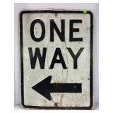 ONE WAY HEAVY METAL EMBOSSED STREET SIGN - 18' X