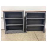 ONE 3 SHELF WOODEN BOOK SHELF 29" X 11" 32" &