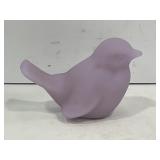 FENTON LAVENDER SATIN GLASS BIRD