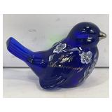 FENTON COBALT BLUE BIRD 25TH ANNIVERSARY