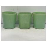 LOT OF 3 FIRE KING JADEITE D HANDLED COFFEE MUGS