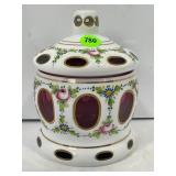 BOHEMIAN WHITE OVER CRANBERRY RED POWDER OR