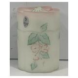 FENTON HAND PAINTED ARTIST SIGNED LIDDED TRINKET