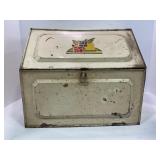 VINTAGE TIN LITHO BREAD BOX - 13' X 11'