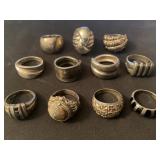 LOT OF 11 STERLING SILVER RINGS