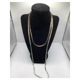 LOT OF 2 STERLING SILVER NECKLACES - 30' AND 16'