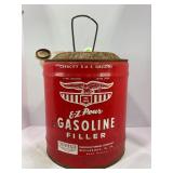 EAGLE E-Z POUR METAL 5 GALLON GASOLINE CAN WITH
