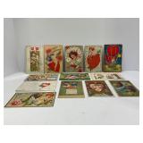 VINTAGE VALENTINE POSTCARDS & VALENTINES