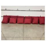 12 PIECES OF OUTDOOR PATIO CUSHIONS & BACKS