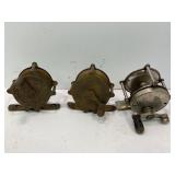 BRASS OPEN REEL VINTAGE FISHING REELS & STAINLESS