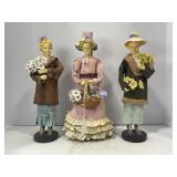 BYERS CHOICE CAROLERS HAND PAINTED FIGURINES - 13"