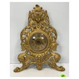 WEST CLOX ORNATE ANTIQUE MANTLE CLOCK - 10" TALL
