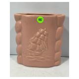 ABINGDON CLIPPER SHIP POTTERY VASE - 7" TALL
