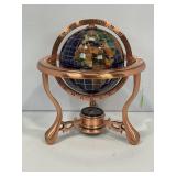 ORNATE TABLE TOP GLOBE - 8" TALL