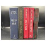 LOT OF 5 STEPHEN KING HARDBACK BOOKS WITH NO