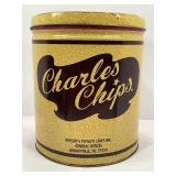 CHARLES CHIPS METAL POTATO CHIP TIN