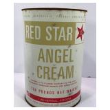 RED STAR ANGEL CREAM METAL ANGEL FOOD CAKES TIN -