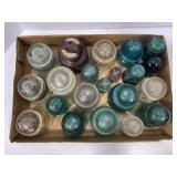 LARGE LOT OF ASSORTED INSULATORS - PURPLE, GREEN,