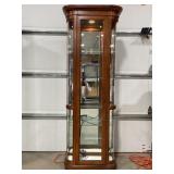 PULASKI 5 SHELF RADIUS CORNER LIGHTED GLASS