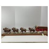 BUDWEISER CLYDESDALE HORSEDRAWN BEER WAGON MODEL