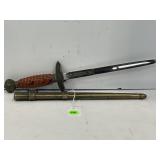 GERMAN STYLE OFFICERS DAGGER WITH SHEATH - 16 1/2'