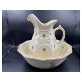 ANTIQUE PITCHER & BOWL SET MADE IN USA