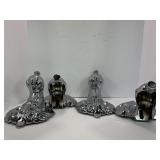 ALUMINUM CHROME PLATED EAGLE CLAW CAST IRON STOVE