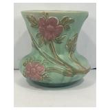 EARLY UNMARKED WELLER? FLORAL POTTERY VASE -6 3/4'