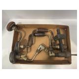 LARGE LOT OF VINTAGE HAND DRILLS AND MORE