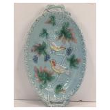 WESTERN GERMAN MAJOLICA PLANTER WITH BIRD DESIGN -
