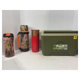 IGLOO COOLER, CAMP THERMOS AND TUMBLER,