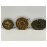 LOT OF 3 BELT BUCKLES