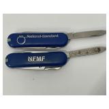 LOT OF 2 SWISS ARMY VICTORINOX SWITZERLAND FOLDING