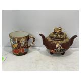 VINTAGE JAPANESE SATSUMA EARTHENWARE TEA SET