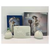 LLADRO COLLECTORS SOCIETY PLAQUE, BELLS & BOOKS
